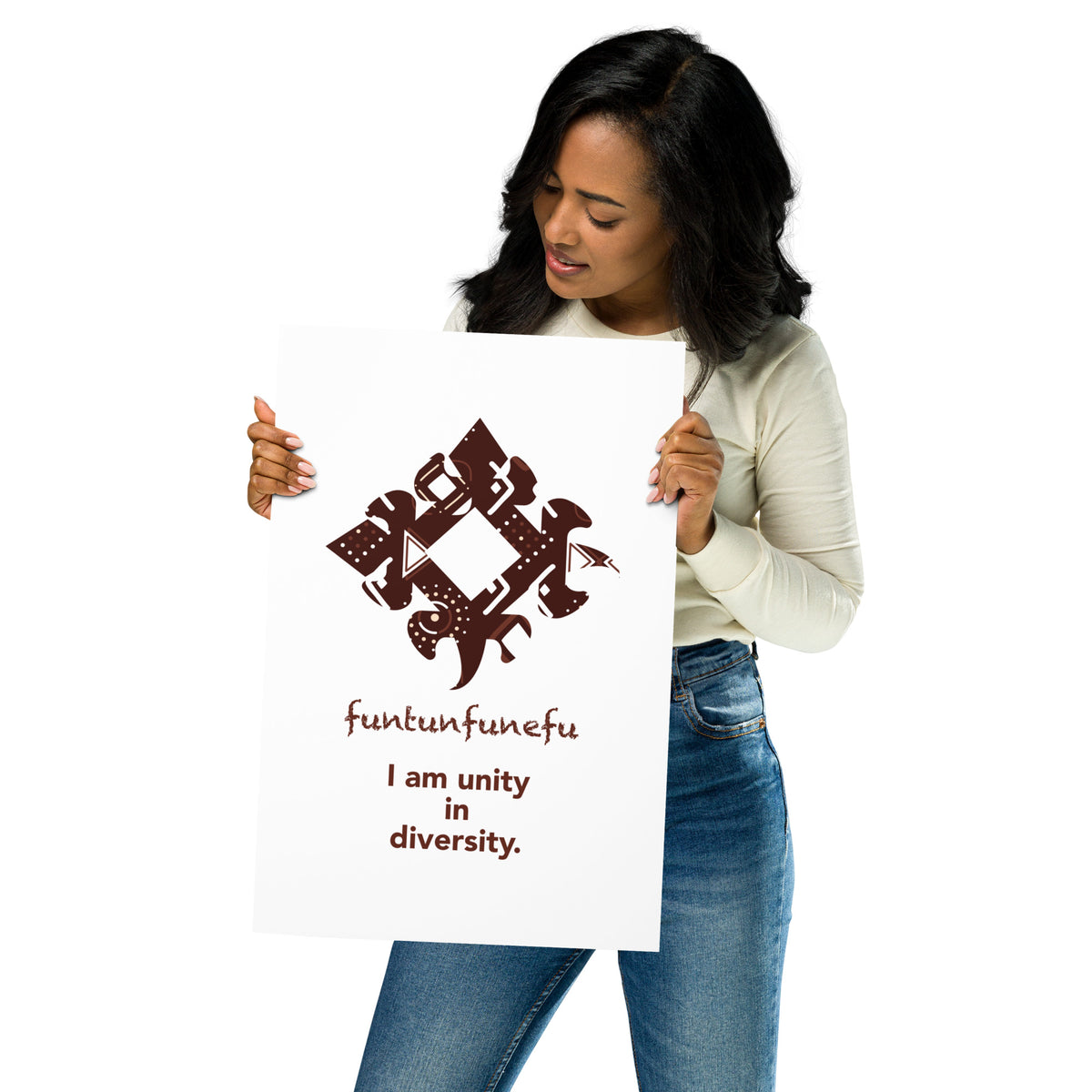 Funtumfunefu Adinkra Symbol Poster