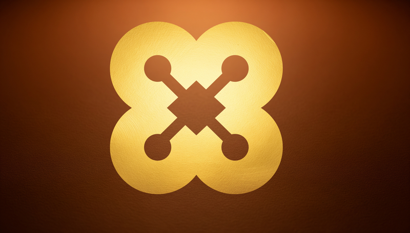 Bese Saka Adinkra symbol — a sack of cola nuts representing wealth, abundance, and the Akan philosophy that prosperity only becomes real when it is shared
