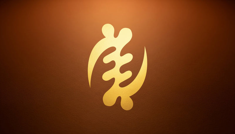 Gye Nyame Adinkra symbol — the most widely recognised symbol in Akan culture, a declaration meaning "except for God, I fear nothing", representing divine supremacy and spiritual certainty