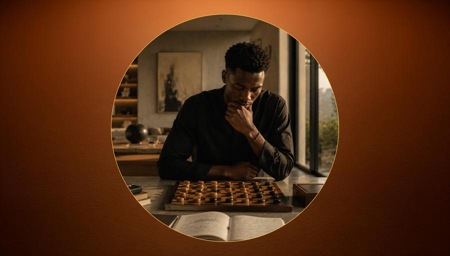 Dame-dame, the Adinkra symbol of Intelligence and strategy