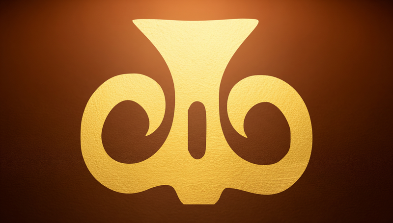 Dwantire — the Adinkra symbol representing tenacity, strength, and the determined refusal to be turned by what is difficult