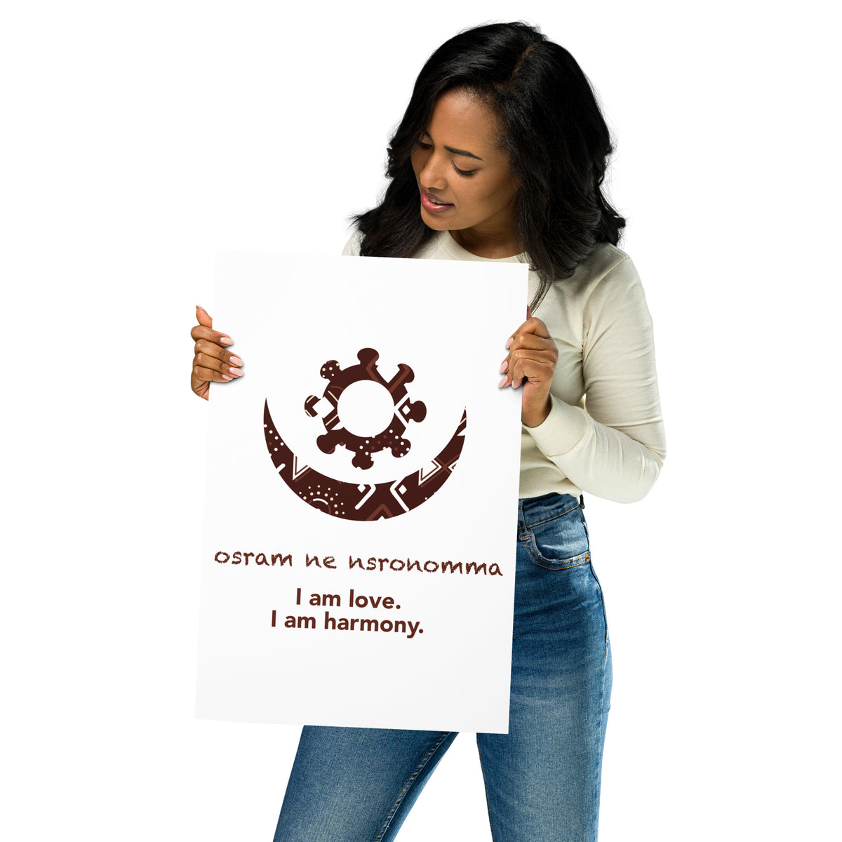 Osram Ne Nsronomma Adinkra Symbol Poster