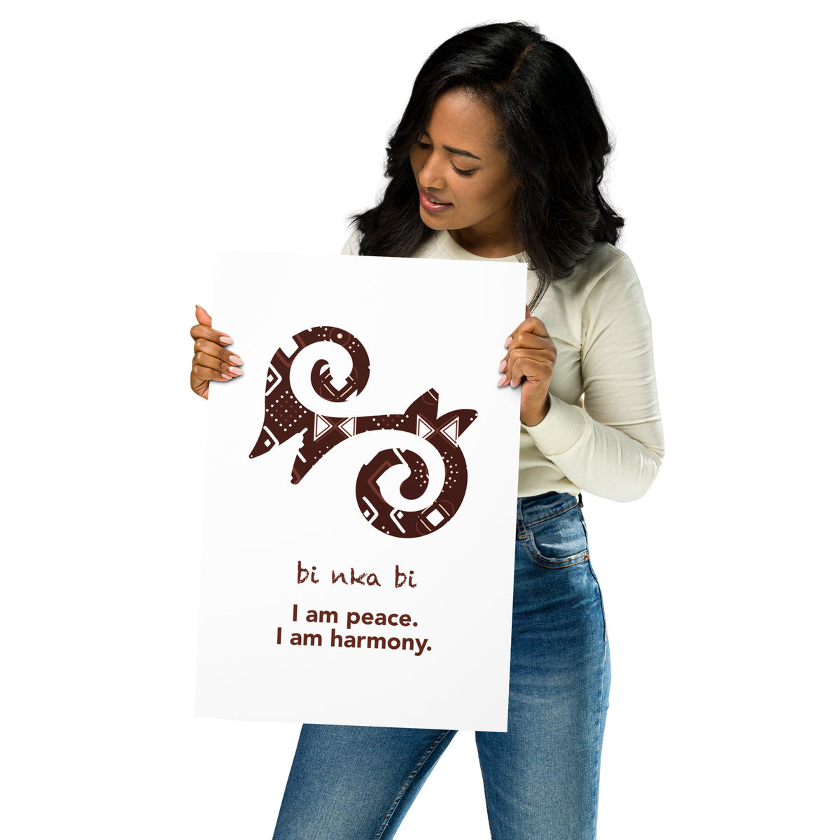 Bi Nka Bi Adinkra Symbol Poster