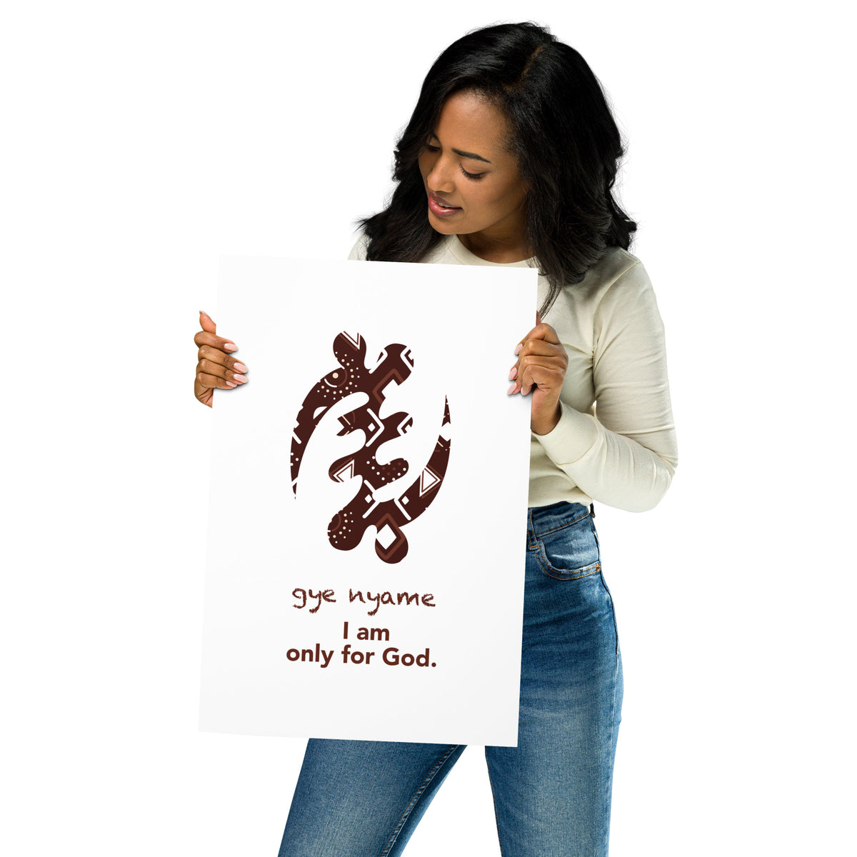 Gye Nyame Adinkra Symbol Poster