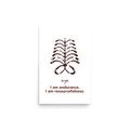 Aya Adinkra Symbol Poster
