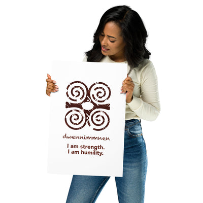 Dwennimmen Adinkra Symbol Poster