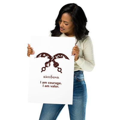 Akofena Adinkra Symbol Poster