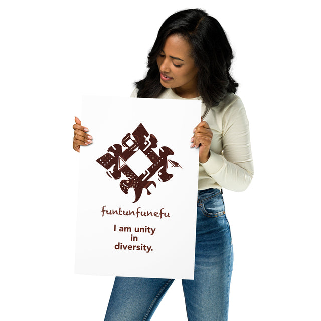 Funtumfunefu Adinkra Symbol Poster