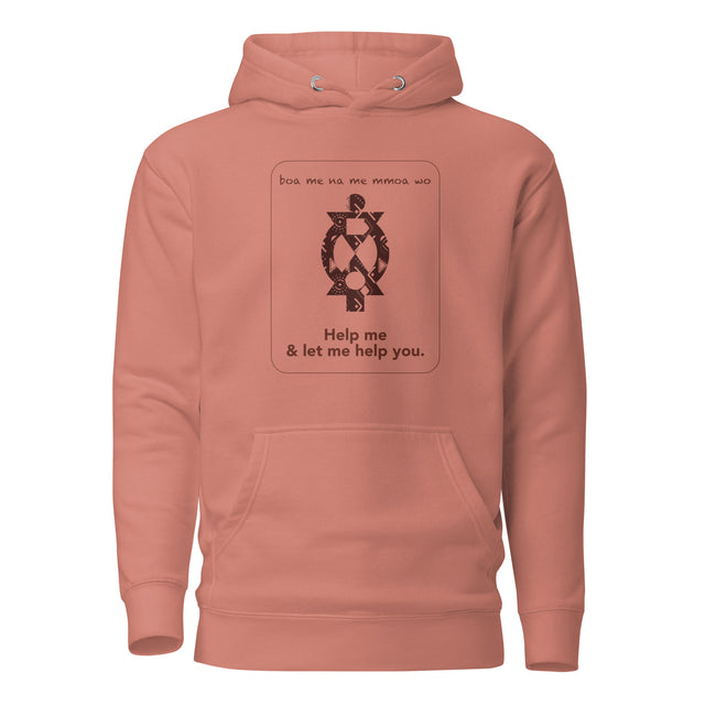 Boa me na me mmoa wo Adinkra Hoodie